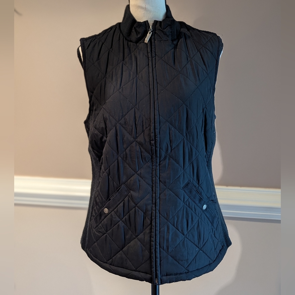 Croft & Barrow Black Diamond-Quilted Vest